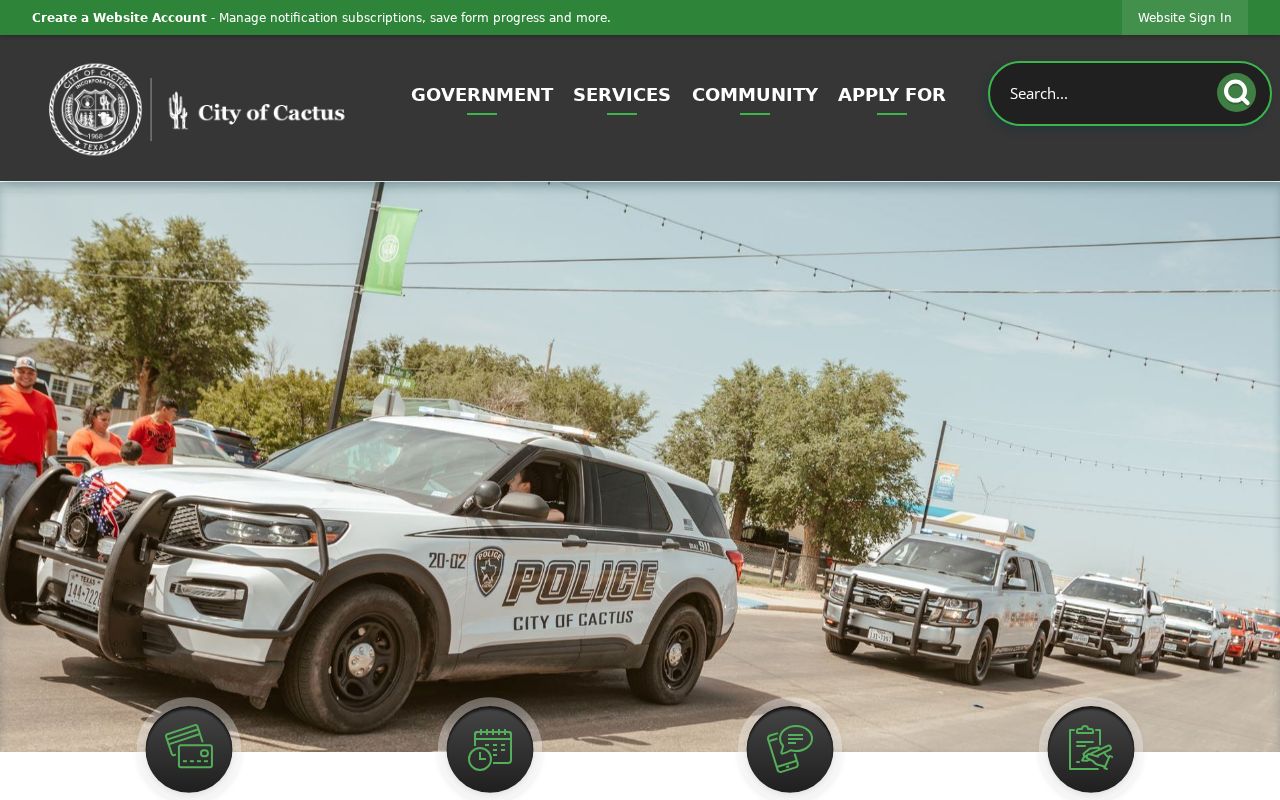 Cactus criminal records access from the official city homepage