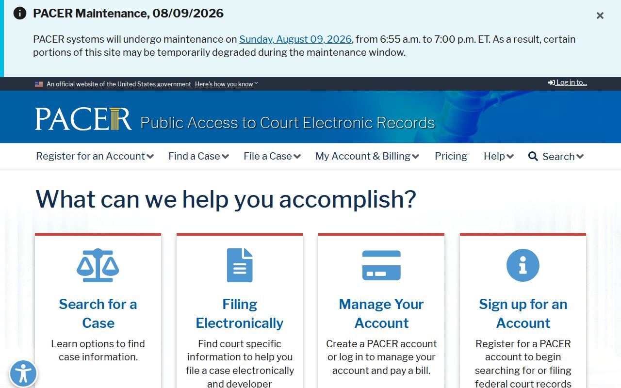 Moore County criminal court cases and the federal PACER distinction
