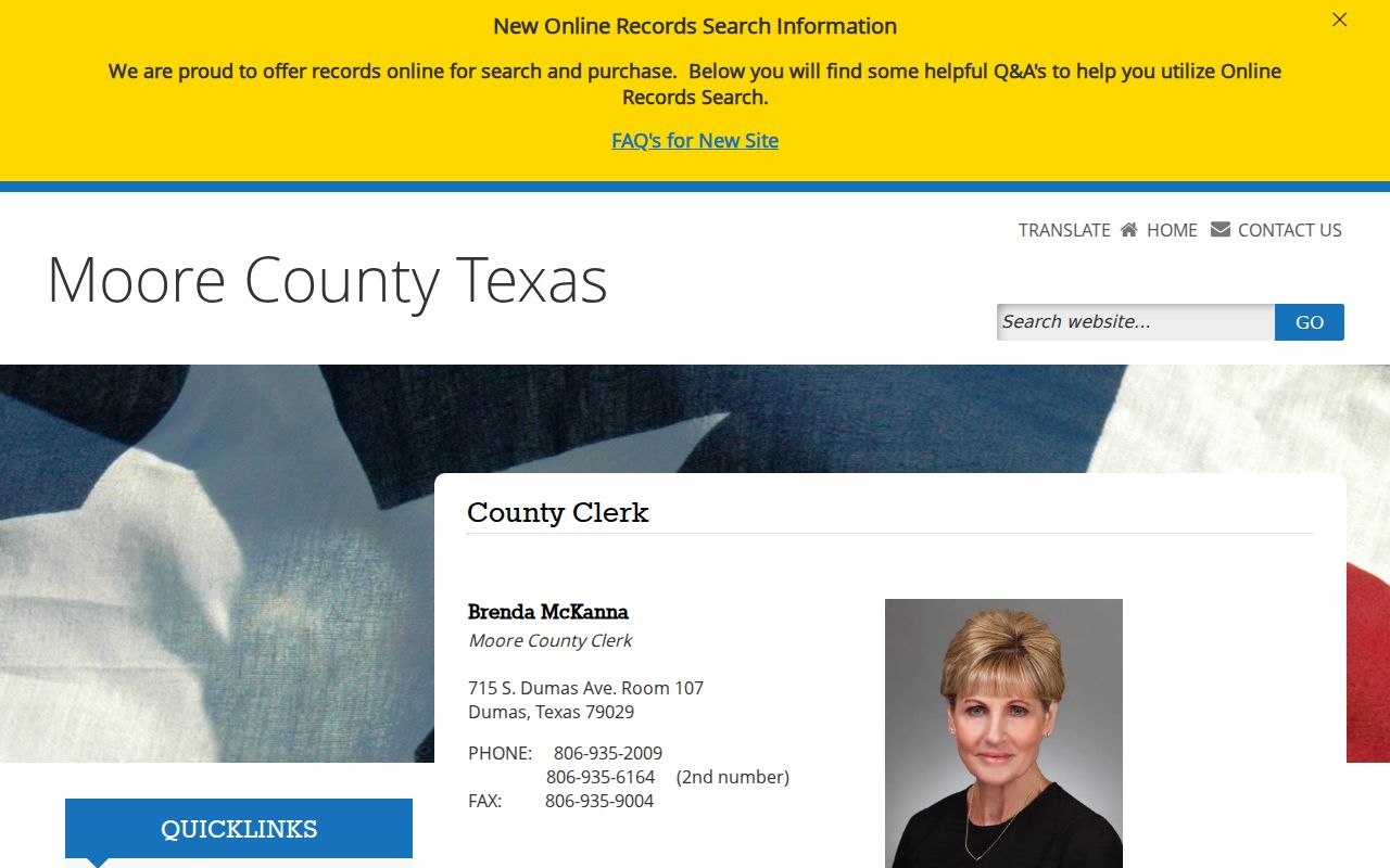 Moore County court case lookup through the County Clerk