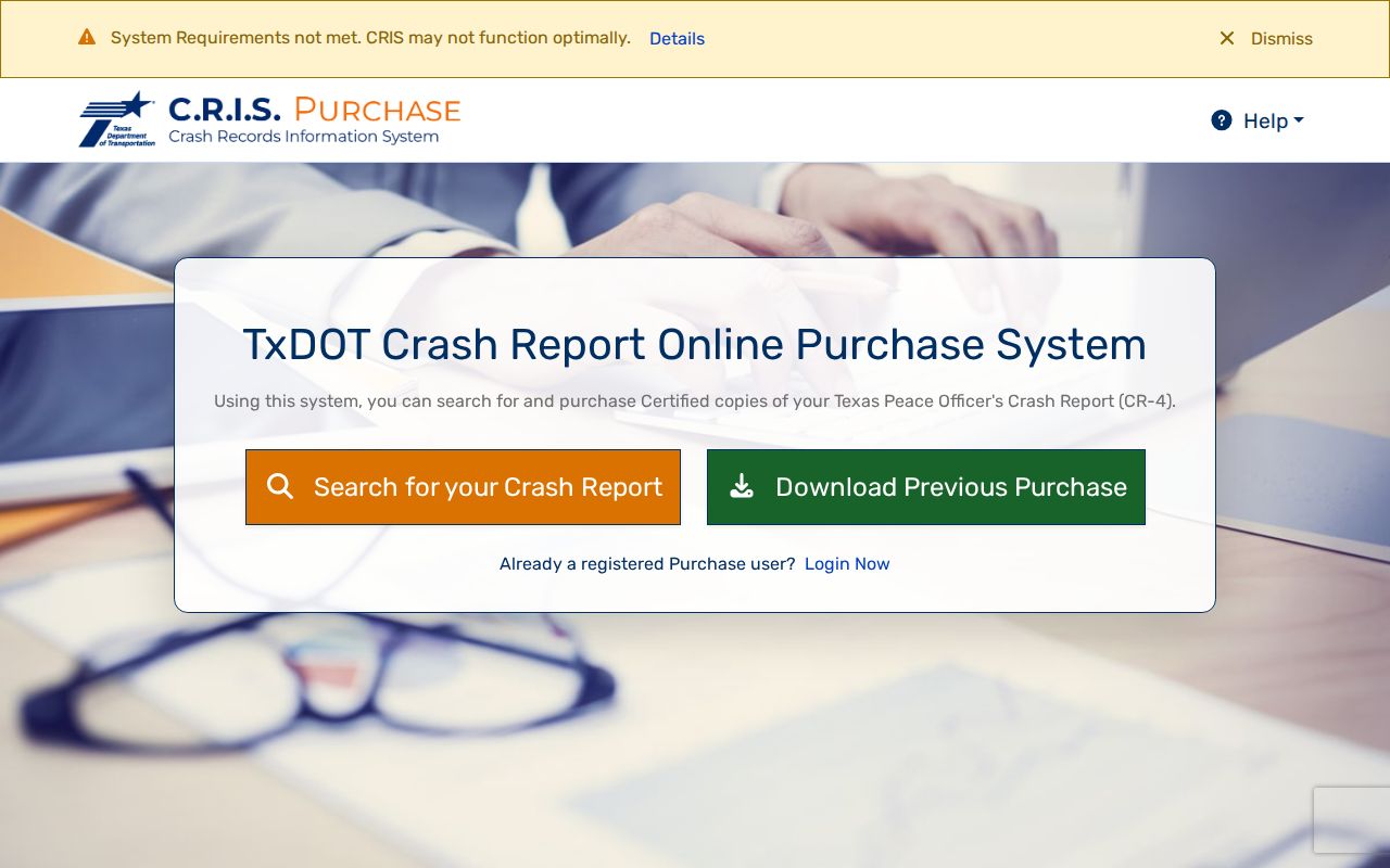 Moore County criminal record related TxDOT crash report search
